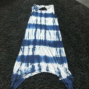 🍍SUNDAY TIED DYED TANK DRESS 🍍SZ LARGE🍍PIT TO PIT 19”🍍40”🍍AK